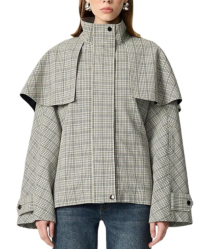 Nocturne Belted Glen Check Cape Trench
