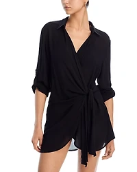Aqua Swim Wrap Shirt Cover-Up - Exclusive