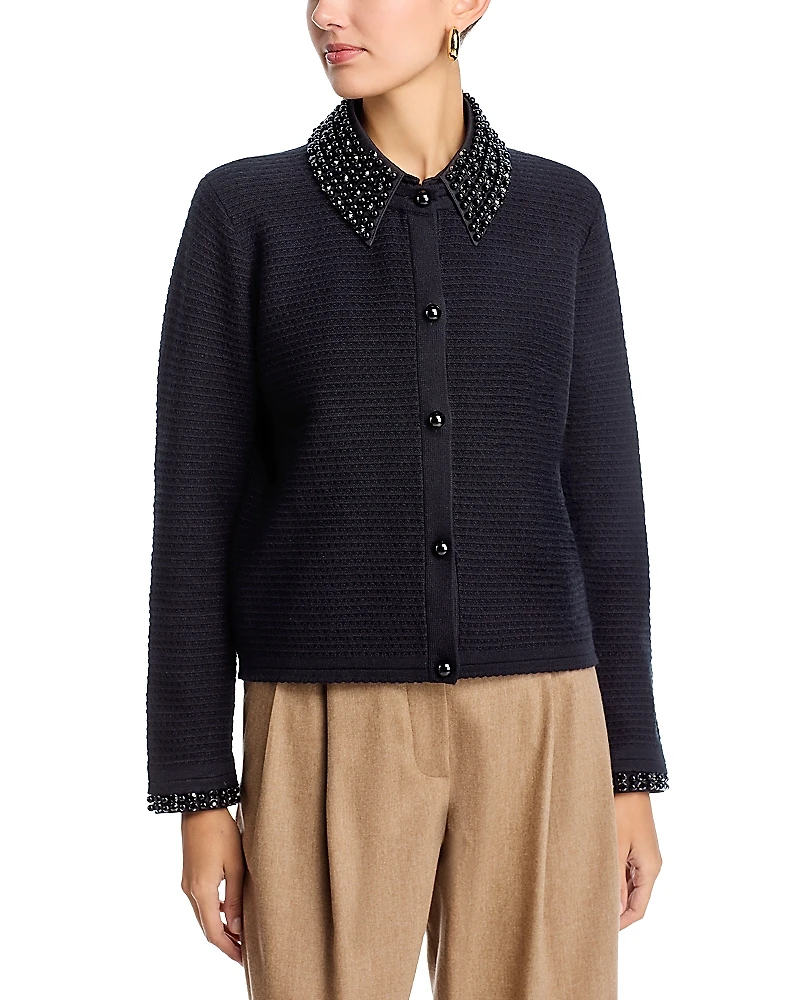 Sioni Embellished Sweater Jacket