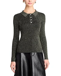 T Tahari Polo Collar Sweater