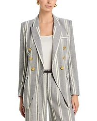 L'Agence Kendi Long Double Breasted Blazer