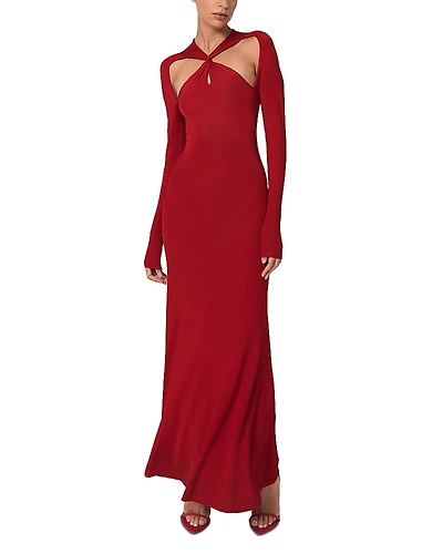 Reiss Cutout Knitted Maxi Dress