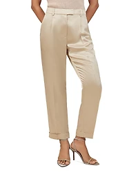 Reiss Celia Tapered Satin Pants