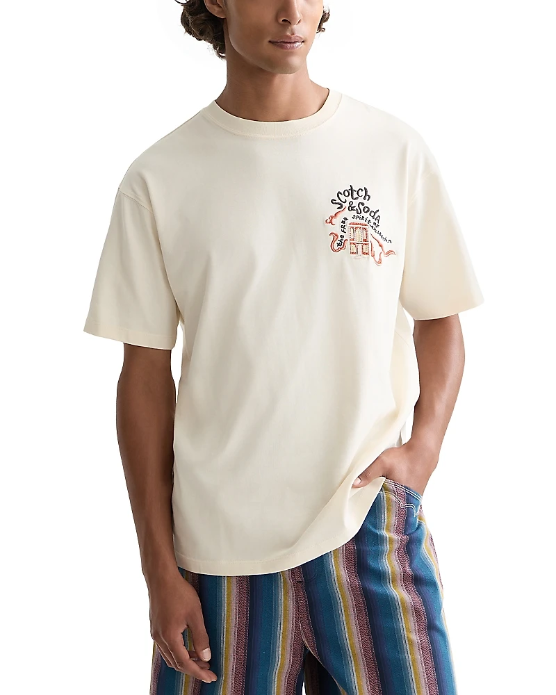Scotch & Soda 40th Anniversary Short Sleeve Embroidered Tee