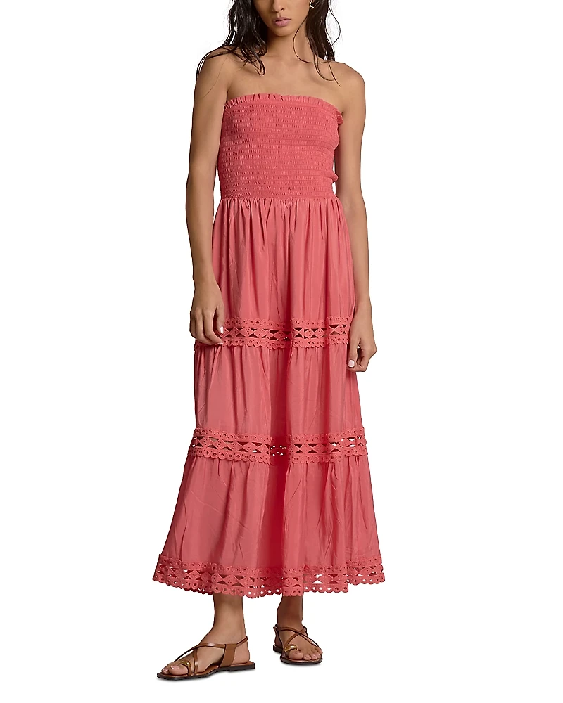 Elan Strapless Swim Cover Up Maxi Dress
