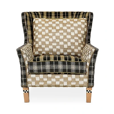 MacKenzie-Childs Mad for Plaid Wing Chair