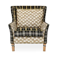 MacKenzie-Childs Mad for Plaid Wing Chair