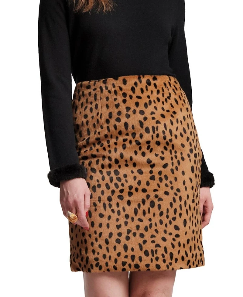 Frances Valentine Blaine Cheetah Skirt