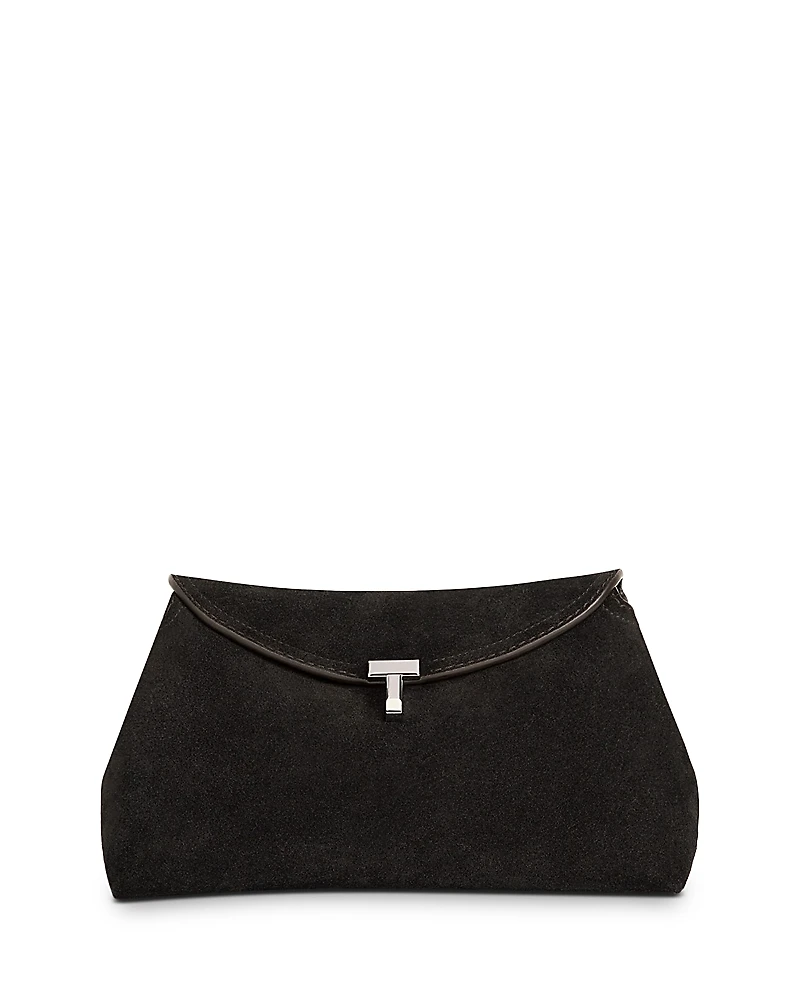 Toteme T-Lock Suede Convertible Clutch
