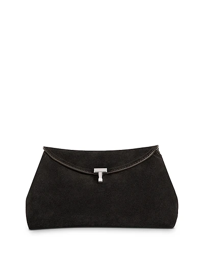 Toteme T-Lock Suede Convertible Clutch