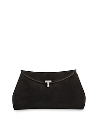 Toteme T-Lock Suede Convertible Clutch
