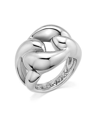 Oradina Sterling Silver Curb Appeal Ring