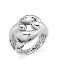 Oradina Sterling Silver Curb Appeal Ring