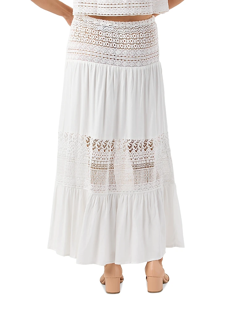 Tiare Hawaii Breezy Tiered Swim Cover-Up Skirt