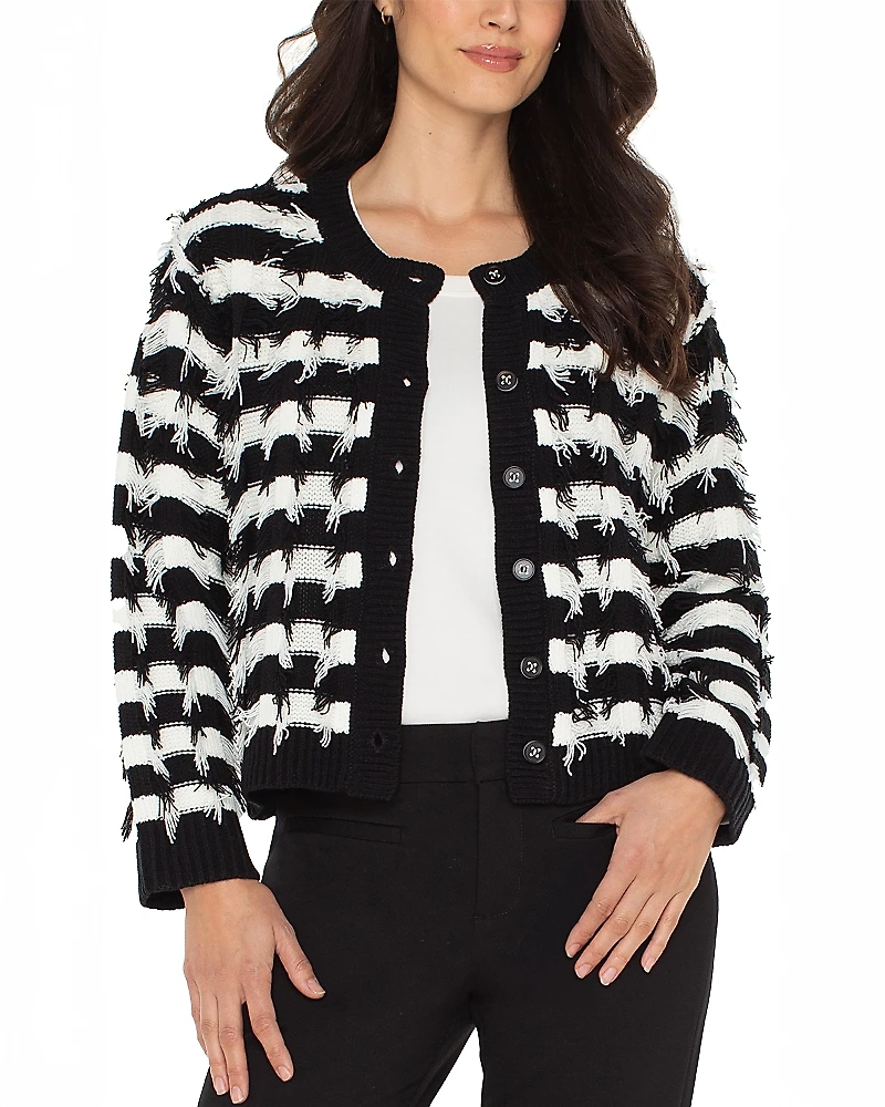 Liverpool Los Angeles Fringe Trim Sweater