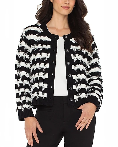 Liverpool Los Angeles Fringe Trim Sweater