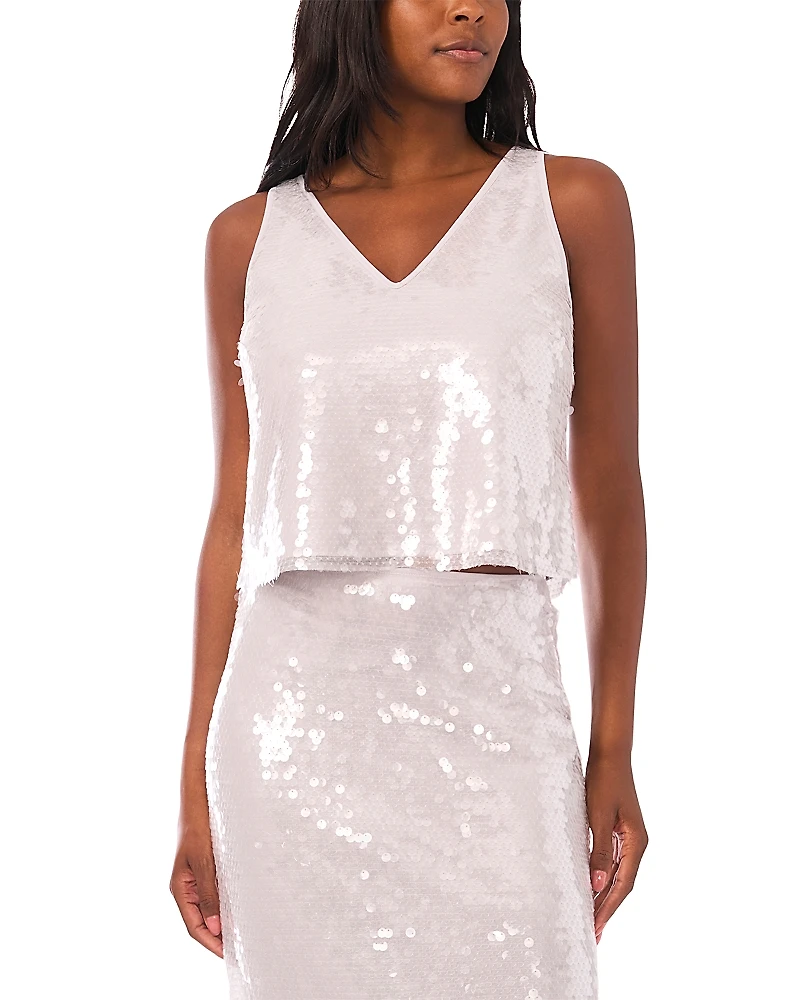 1.state Sequinned Cropped Top