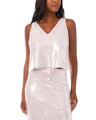 1.state Sequinned Cropped Top