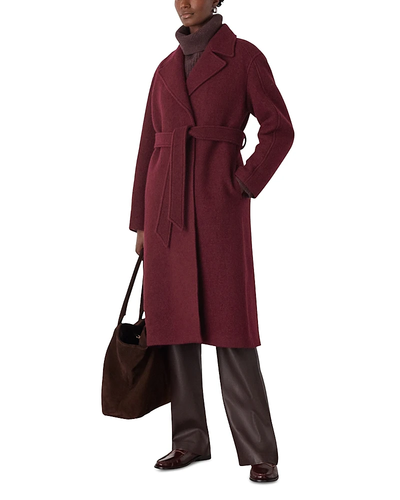Whistles Long Belted Wool Coat