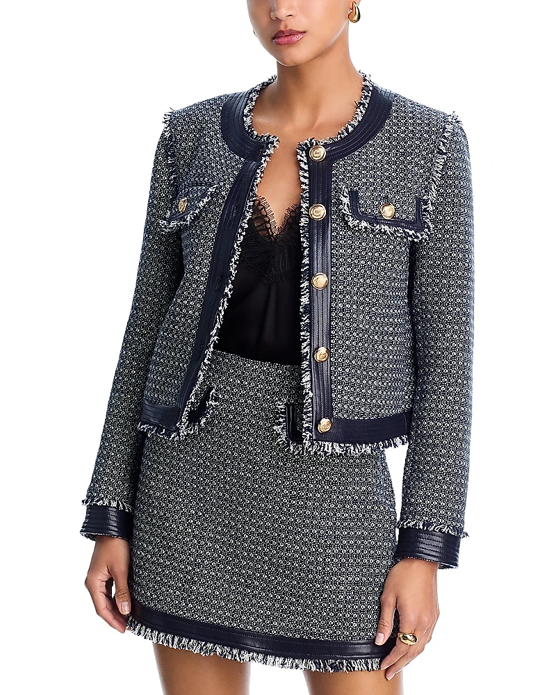 Cinq a Sept Birdseye Tweed Deva Jacket