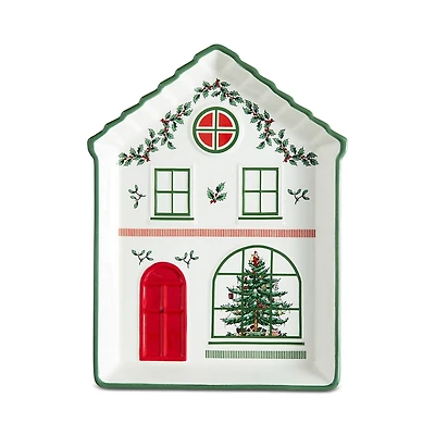 Spode Christmas Tree Christmas Village Green Tidbit Tray