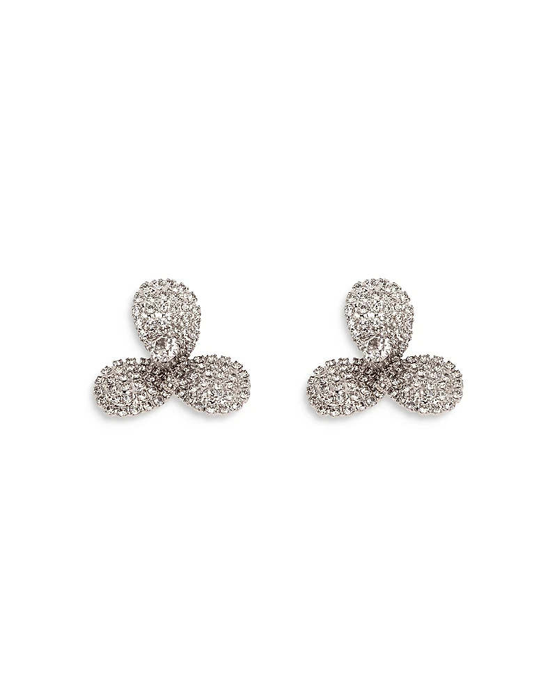 Jennifer Behr Amerie Crystal Flower Stud Earrings