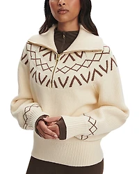 Varley Sigrid Fair Isle Half Zip Sweater