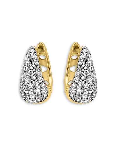 Aqua Cubic Zirconia Huggie Hoop Earrings Exclusive