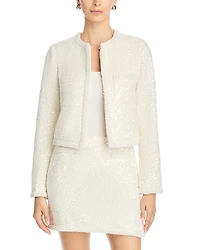 Aqua Tweed Sequin Jacket - Exclusive