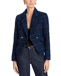 Aqua Tweed Cutaway Blazer - Exclusive