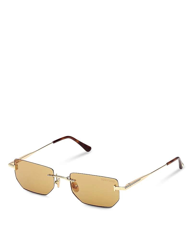 Tom Ford Ethan Geometric Sunglasses, 53mm