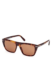 Tom Ford Rectangular Sunglasses, 56mm