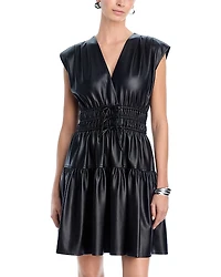 Derek Lam 10 Crosby Tora Faux Leather Mini Dress
