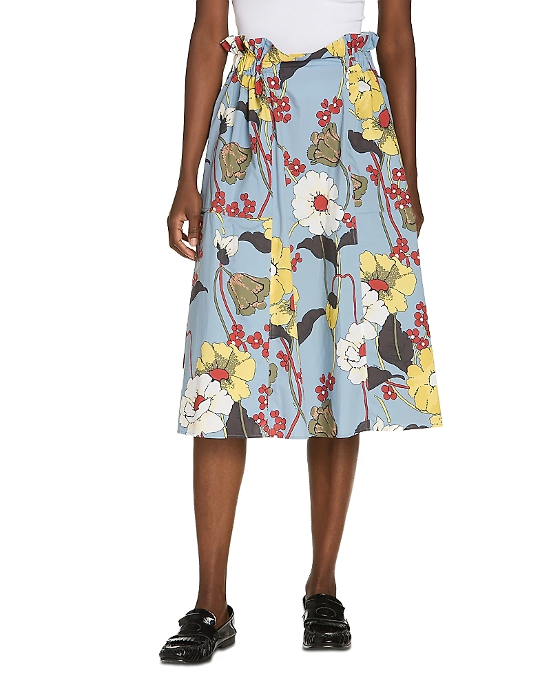 Marni Floral Flared Mid Length Skirt