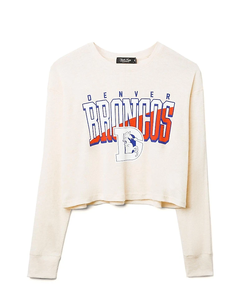 Junk Food Clothing Women's Nfl Denver Broncos Slant Crop Thermal