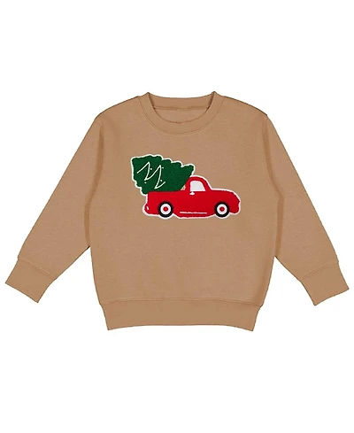 Sweet Wink Boys' Christmas Truck Patch Sweatshirt - Little Kid, Big Kid
