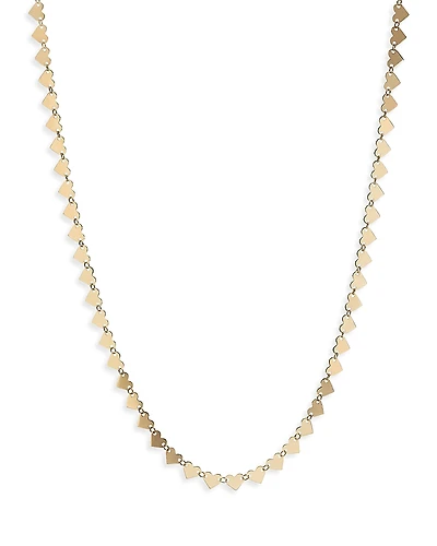Lana Jewelry 14K Yellow Gold Heart Chain Link Necklace, 18