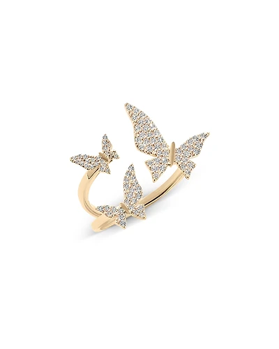Lana Jewelry Diamond Pave Butterfly Wrap Ring