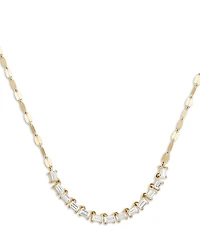 Lana Jewelry Baguette Diamond Tennis Section Necklace
