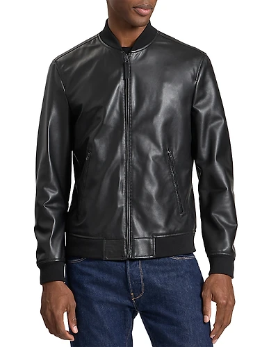 Ted Baker Waggoner Leather Bomber Jacket