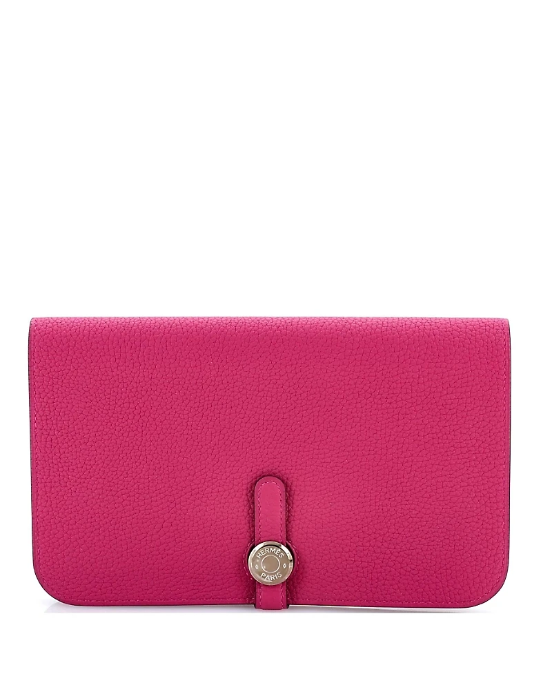 Pre-Owned Hermes Dogon Duo Combined Wallet Leather