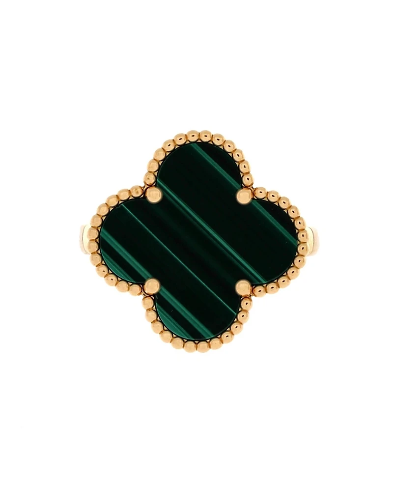 Pre-Owned Van Cleef & Arpels Magic Alhambra Ring 18K Gold with Malachite