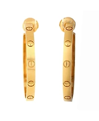 Pre-Owned Cartier Large Love Hoop Earrings 18K Gold