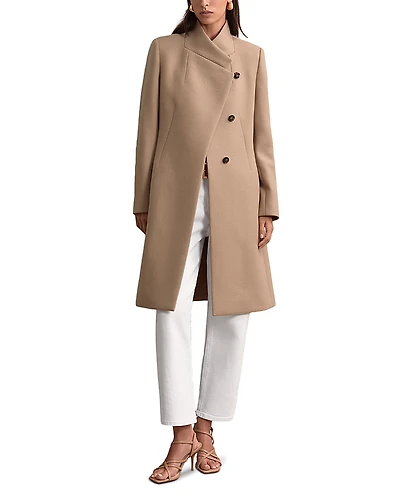Reiss Petites Wool Blend Mid Length Coat