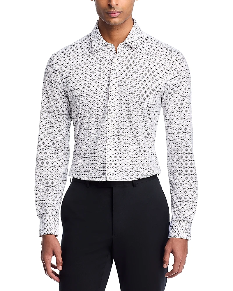 Boss Owen Relaxed Fit Printed Button Front Shirt