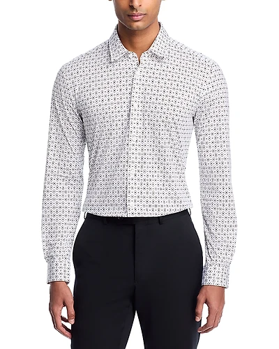 Boss Owen Relaxed Fit Printed Button Front Shirt