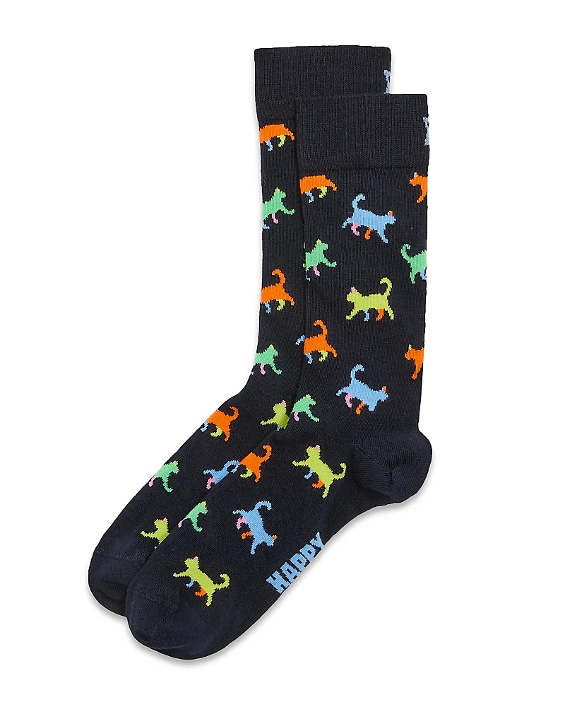 Happy Socks Kitten Love Crew Socks