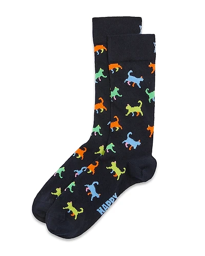Happy Socks Kitten Love Crew Socks