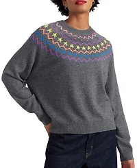 Chinti & Parker Women's Wool Cashmere Star Yoke Sweater