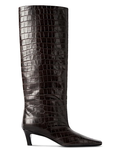 Toteme Women's Croco Wide Calf Boots